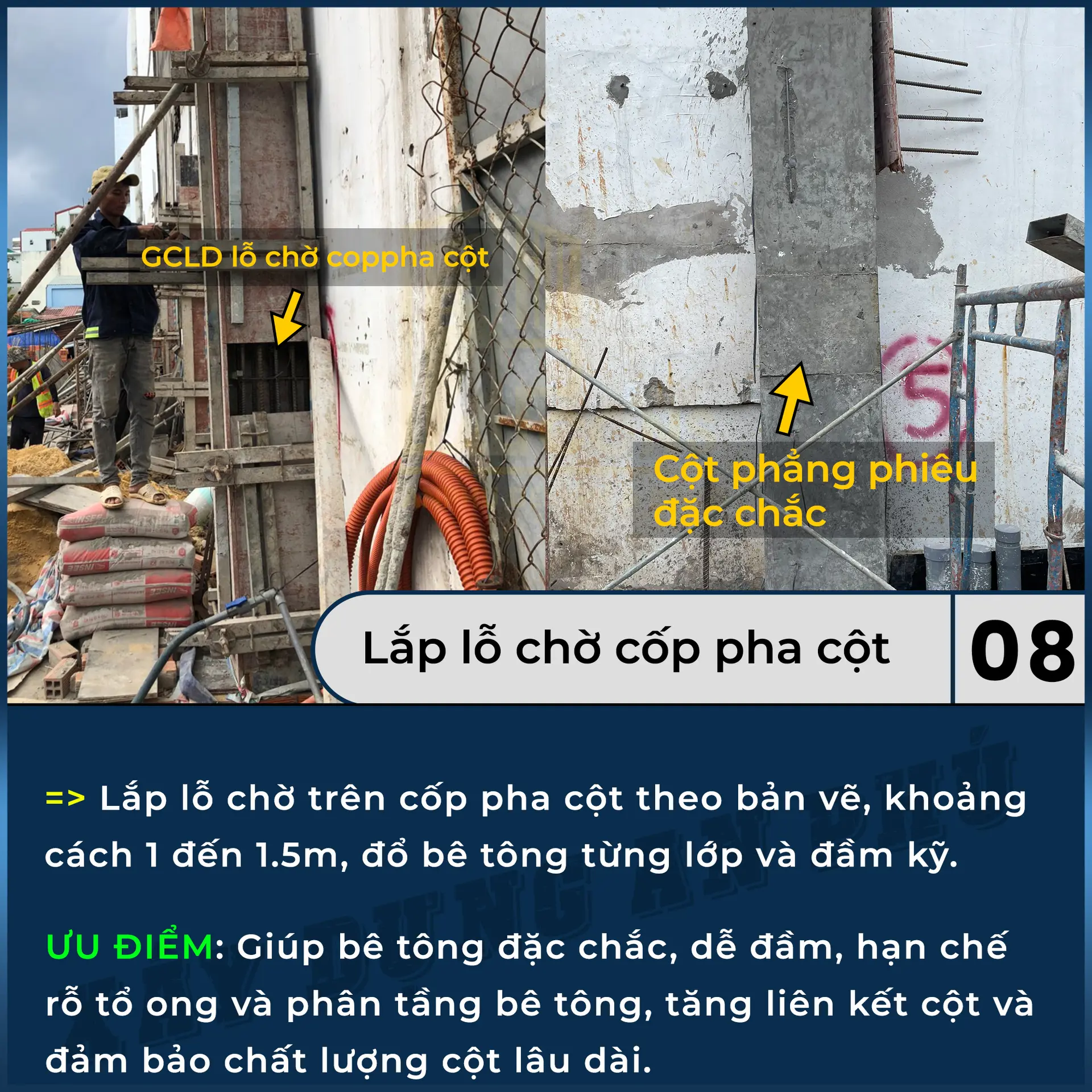08. Lỗ chờ coppha cột
