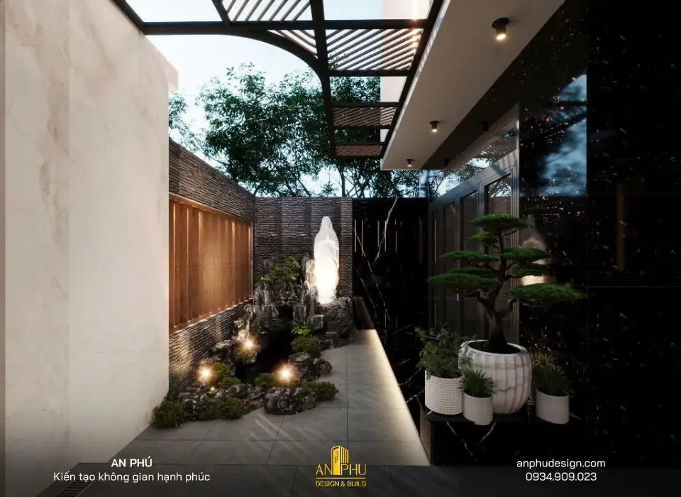 1. 3D sân trước