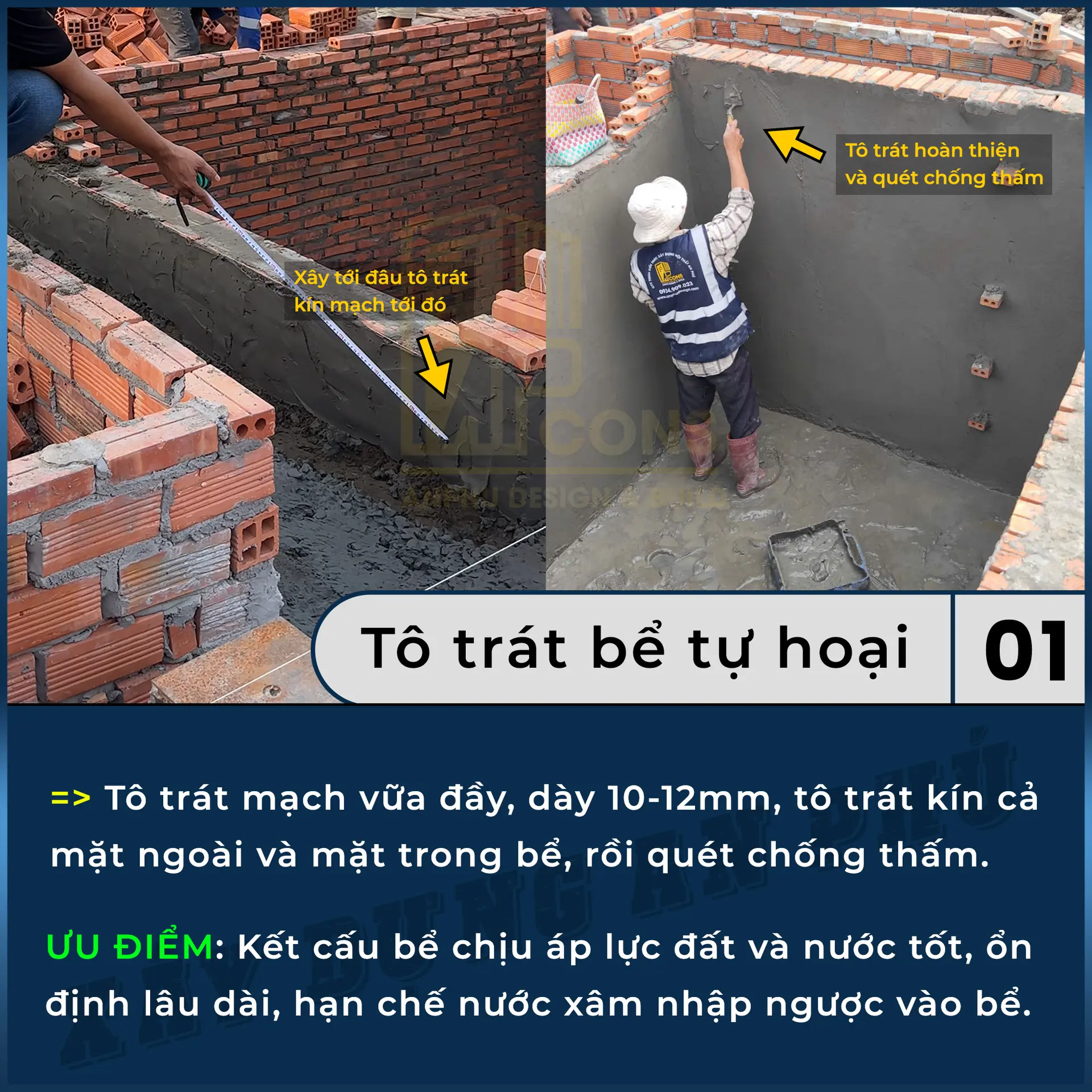 1. Tô trát bể tự hoại