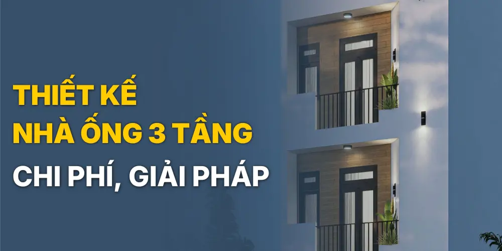 ảnh bìa  thiết kế nhà ống 3 tầng