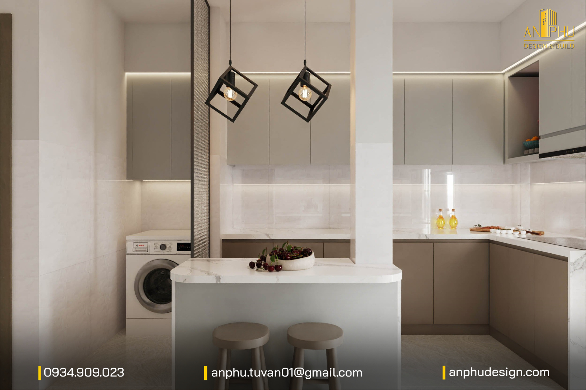 bàn ăn nhà phố 2 tầng