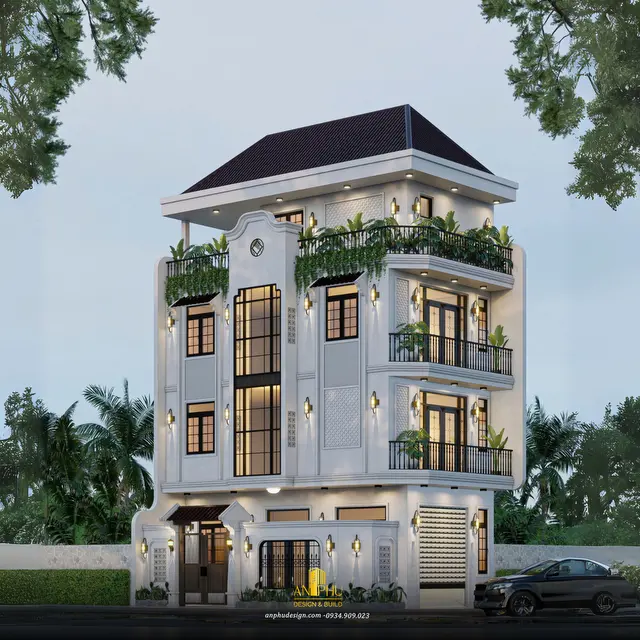 biet thu 4 tang thai binh