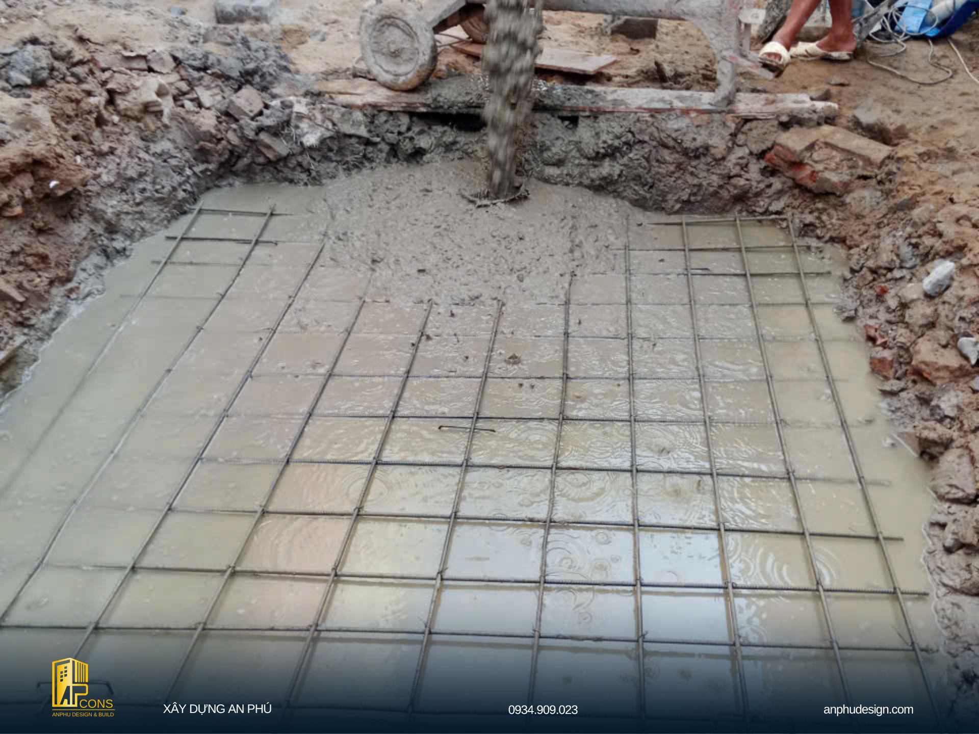 GCLD cốt thép đáy bể tự hoại
