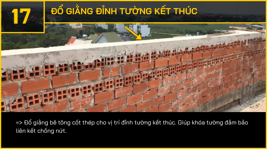 Khác biệt thi công tại An Phú - Đổ giằng tường kết thúc