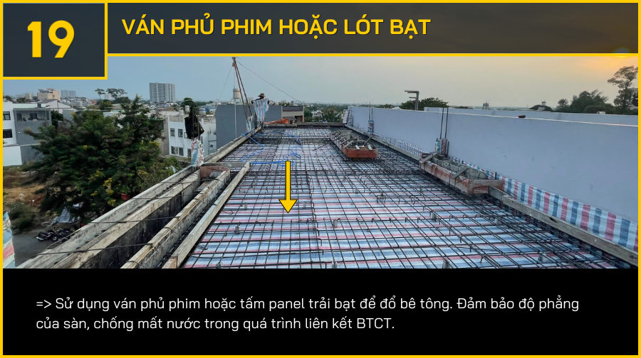 Khác biệt thi công tại An Phú - Lót bạt toàn bộ sàn trước khi thi công đổ bê tông