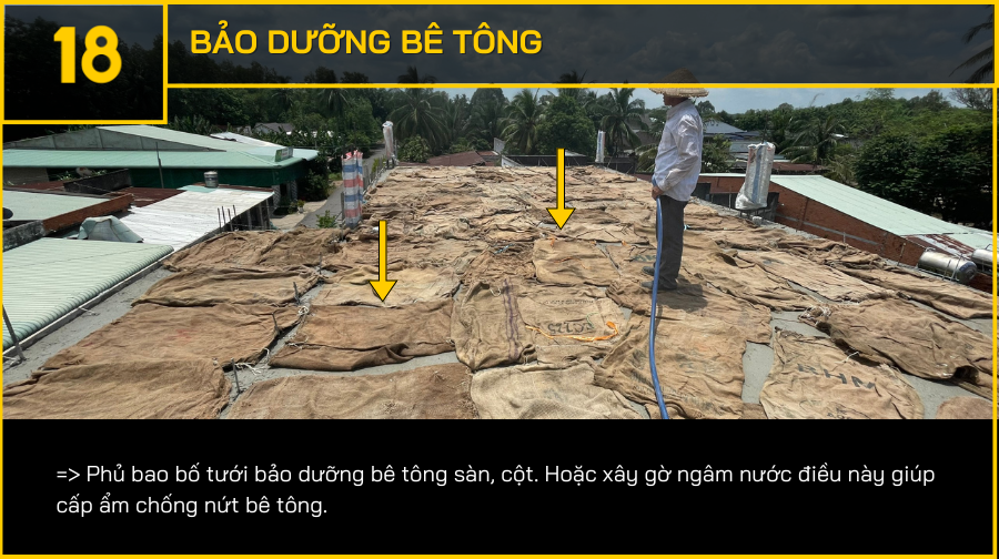 Khác biệt thi công tại An Phú - Tưới bảo dưỡng bê tông