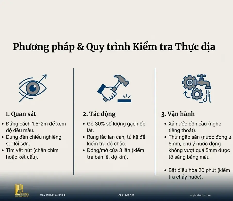 kiểm tra thi công hoàn thiện cho chủ nhà