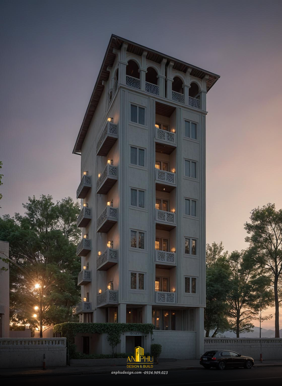 mẫu căn hộ dịch vụ
