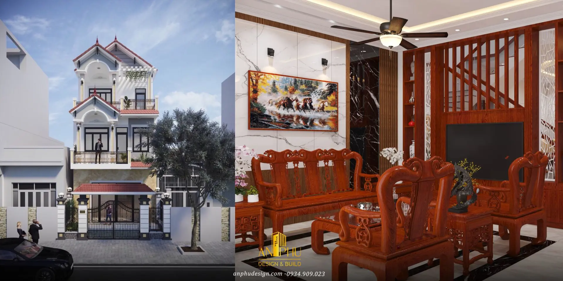 mẫu nhà đẹp mái thái 4 tầng
