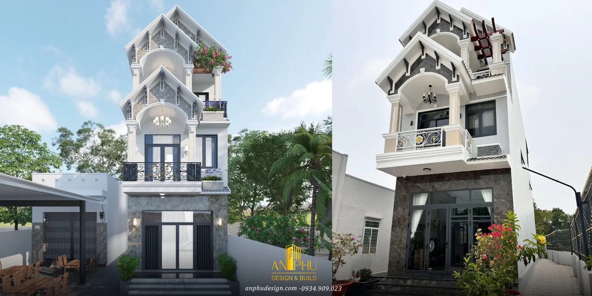nhà 3 tầng mái thái đẹp