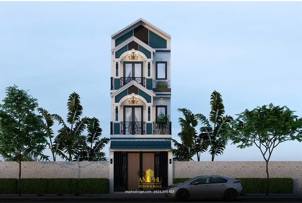 nhà 3 tầng tân cổ điển