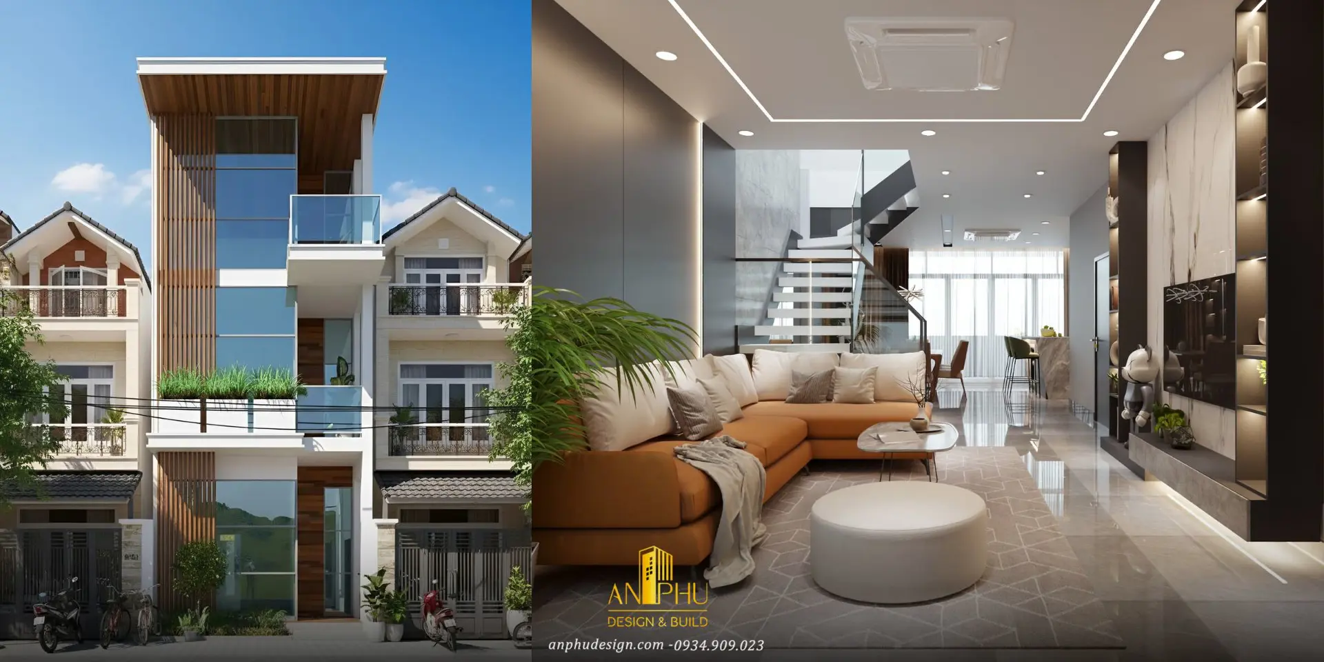 Nhà 4 tầng thiết kế đẹp hiện đại