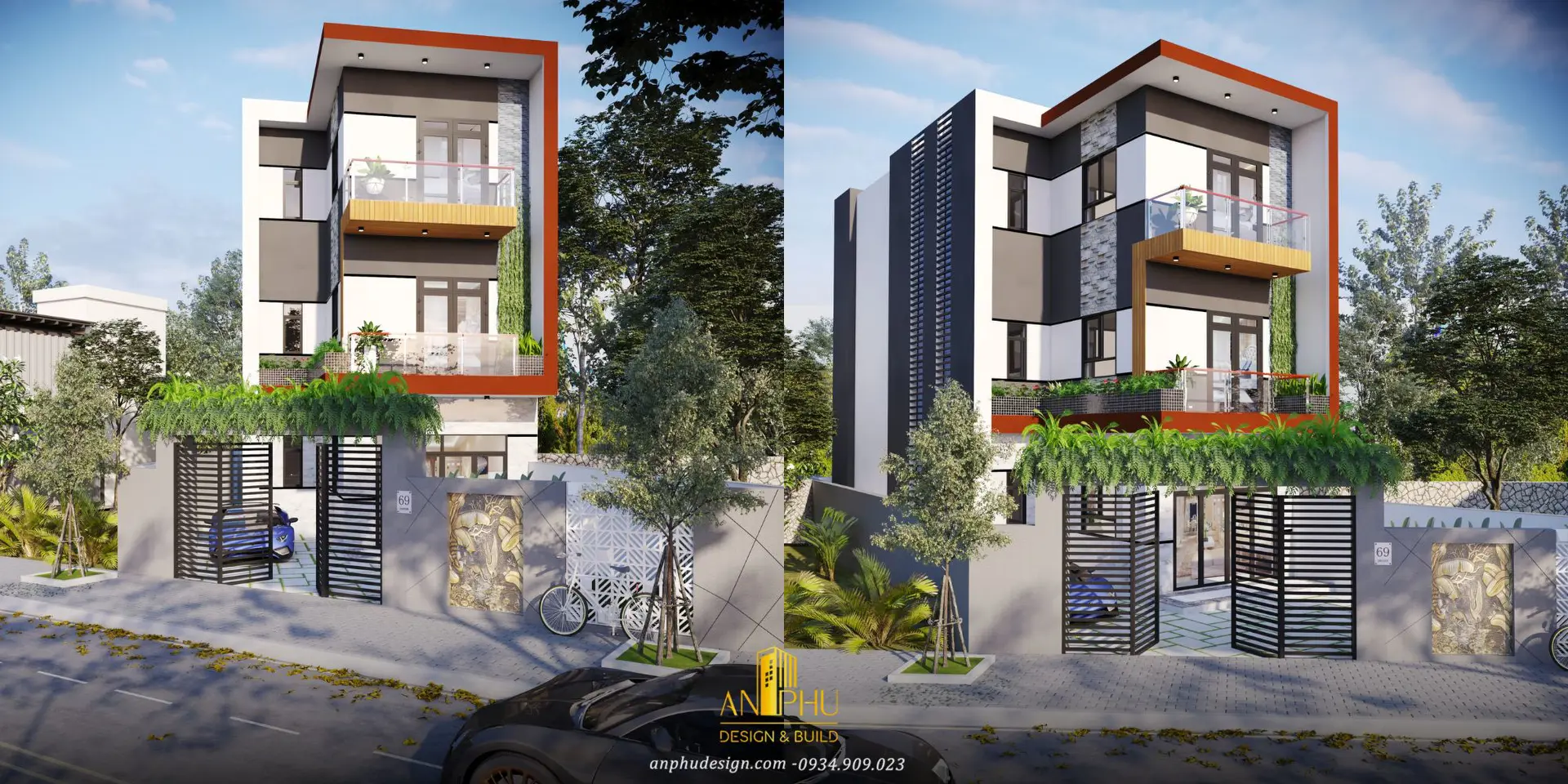 nhà đẹp 3 tầng hiện đại