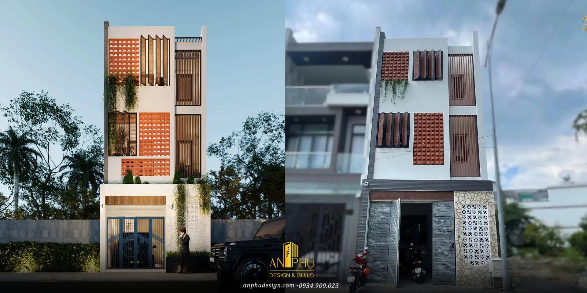 nhà đẹp 3 tầng hướng tây