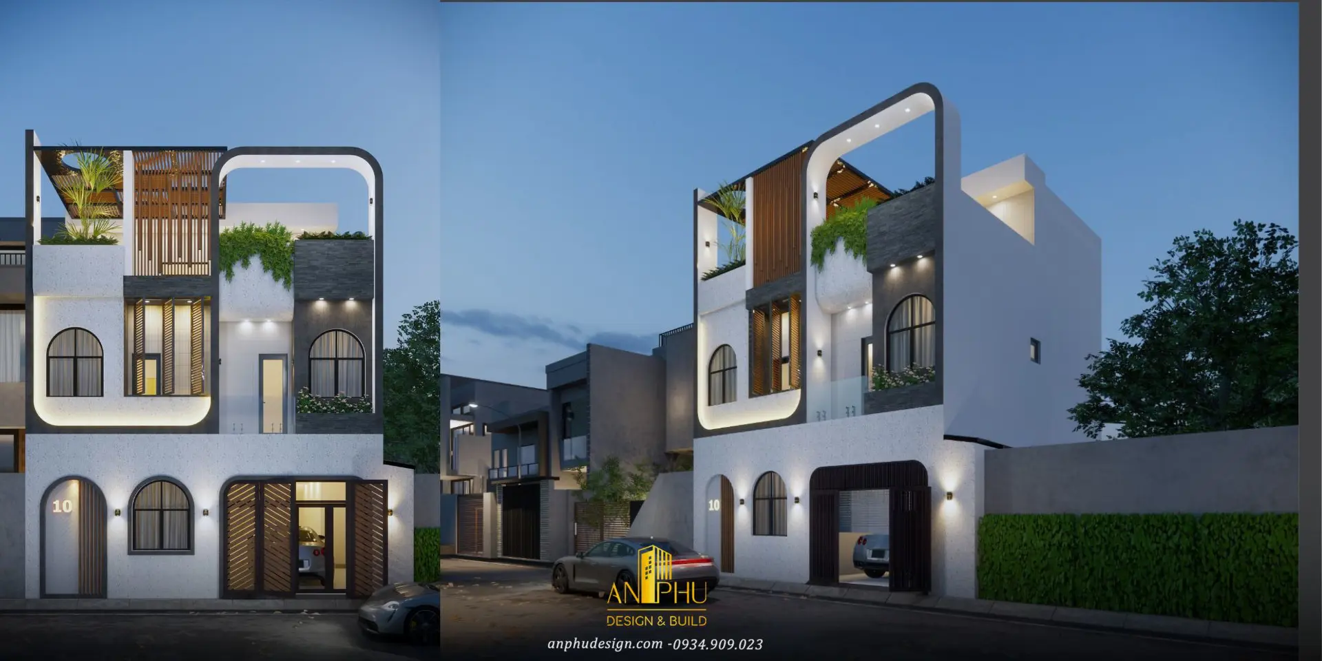nhà đẹp 9,2x12m 3 tầng