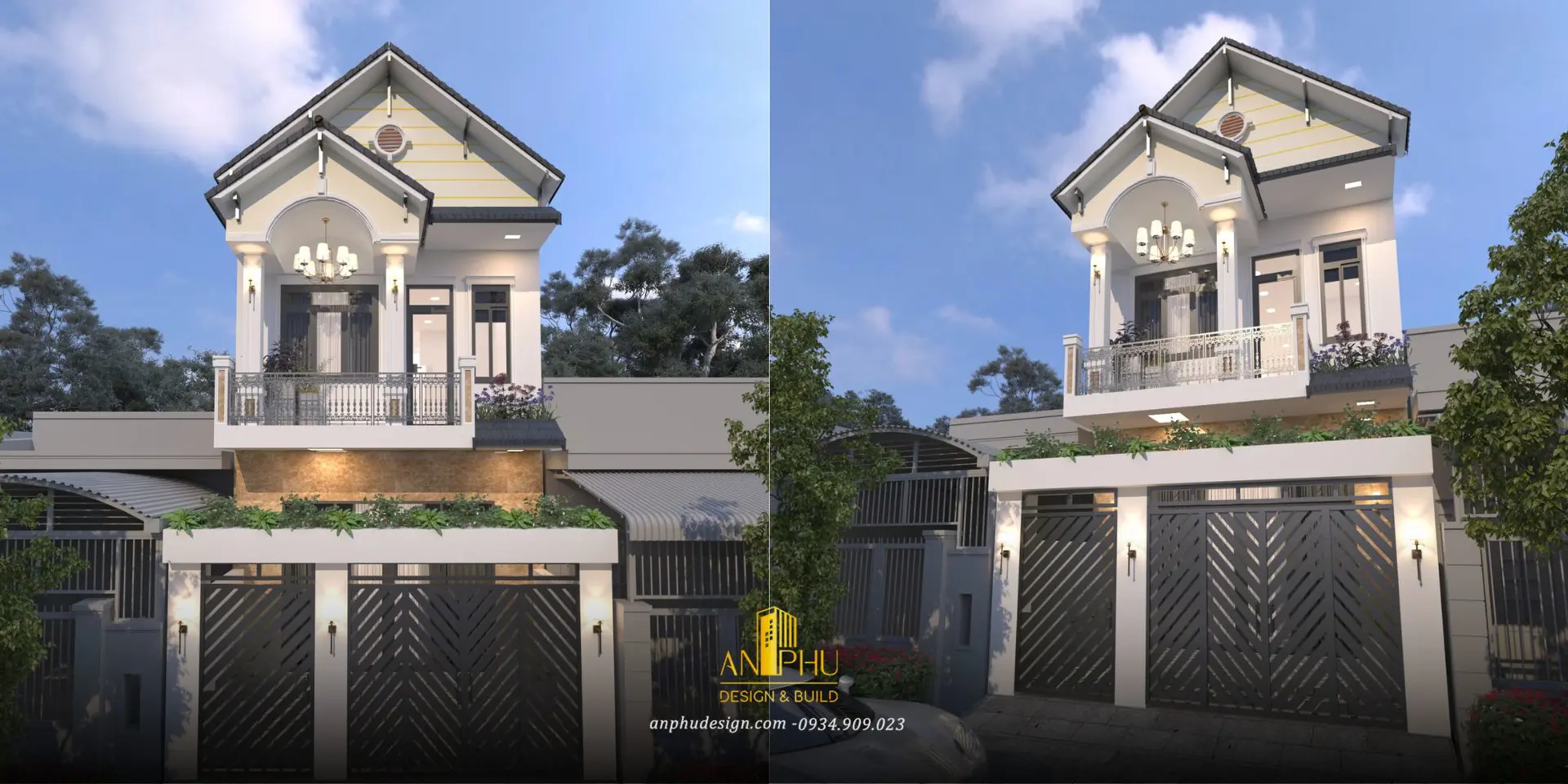 nhà đẹp mái thái 2 tầng 5x13m