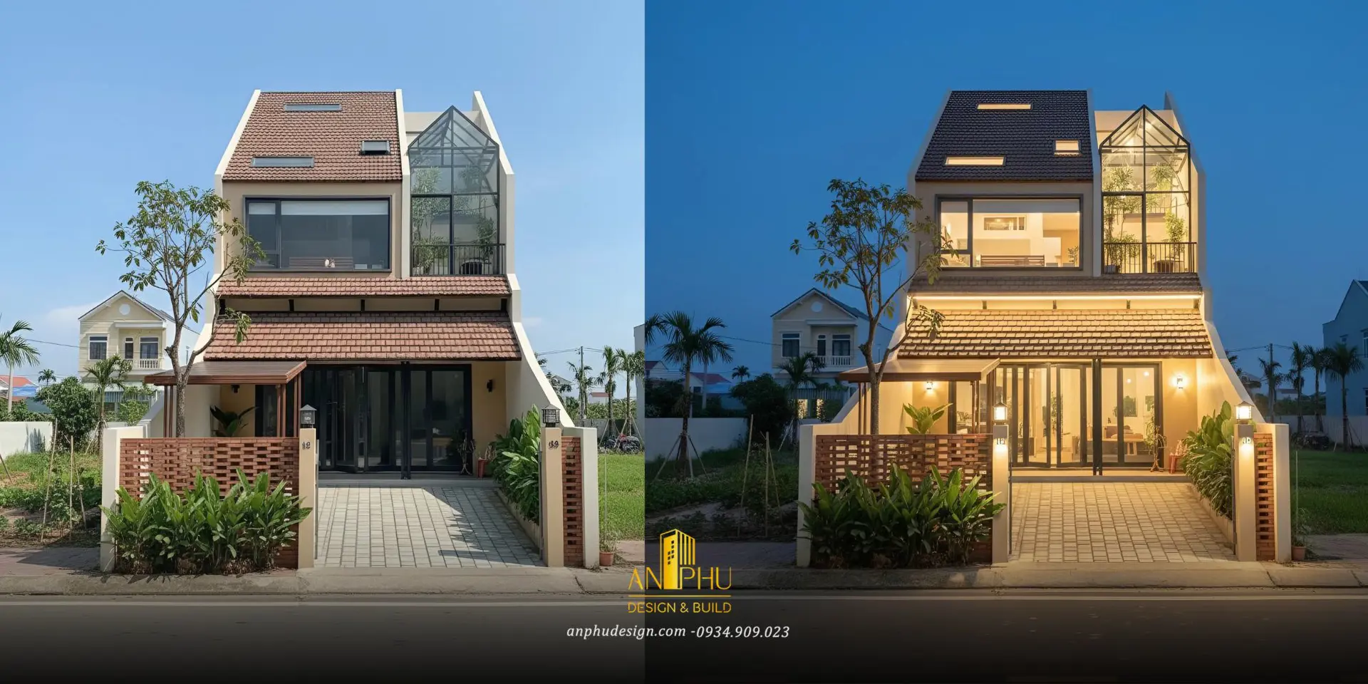 Nhà Phố 2 Tầng Mái Ngói Đỏ