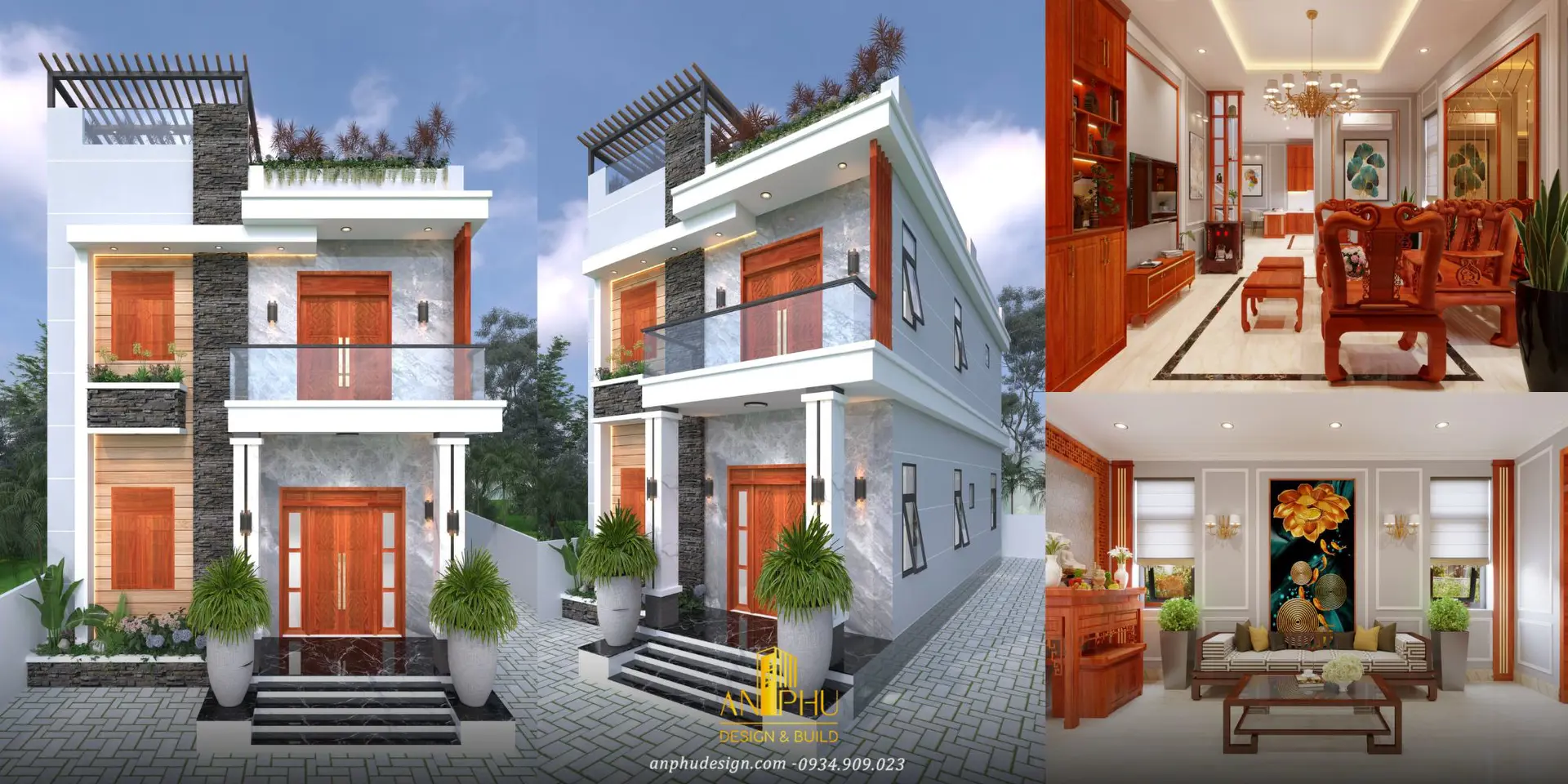 Nhà phố đẹp 1 trệt 1 lầu 1 tum