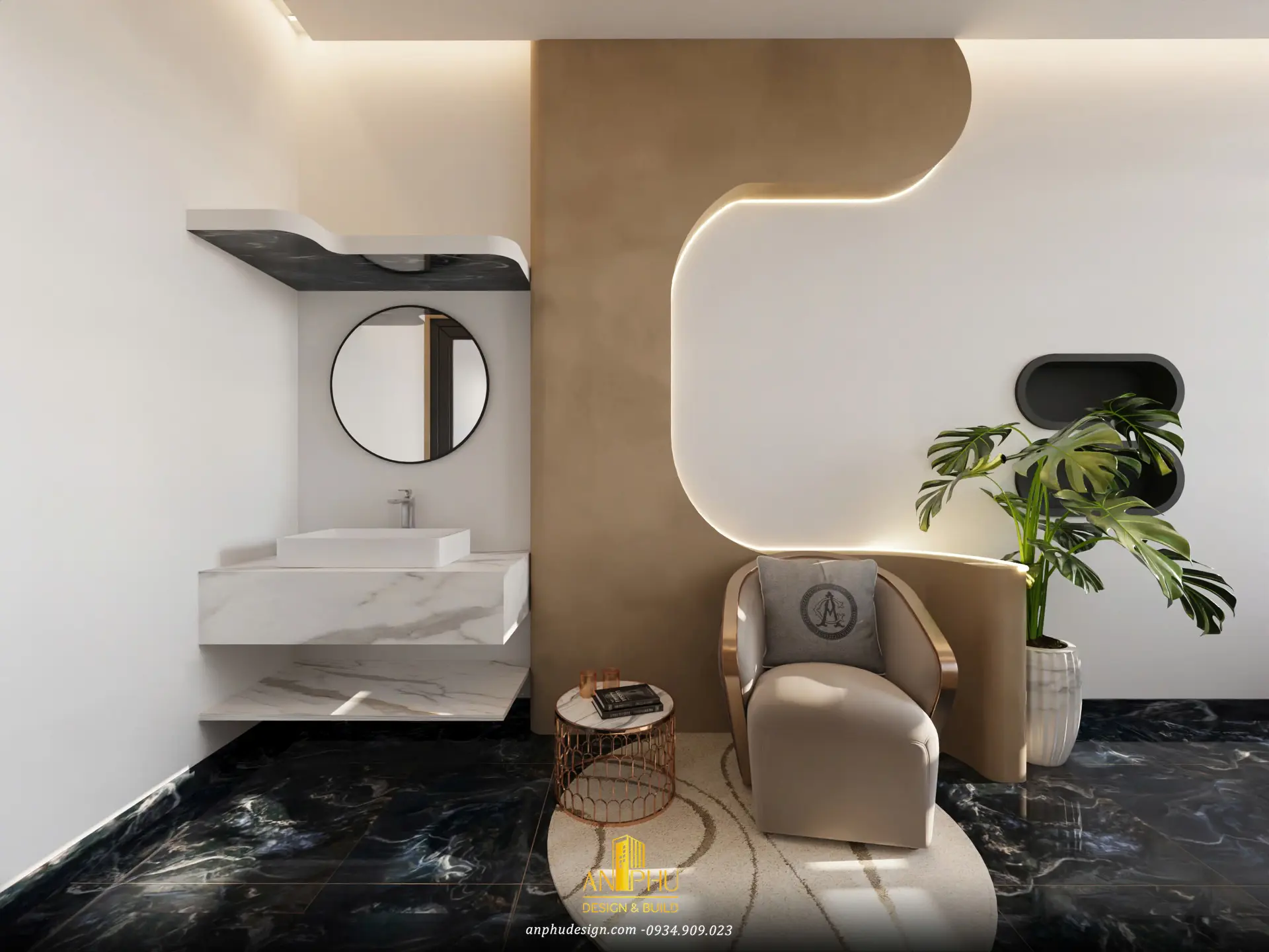 Phối cảnh 3D phòng Massage 1