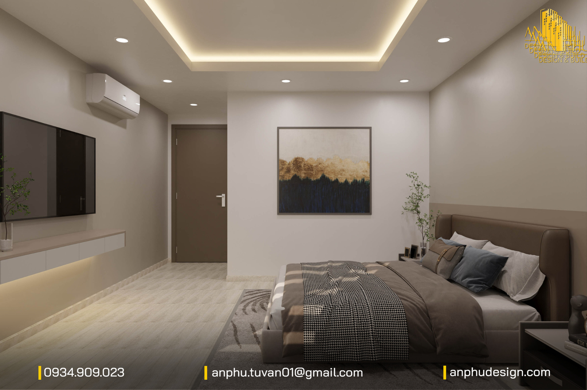Phòng ngủ nhà phố 2 tầng 1