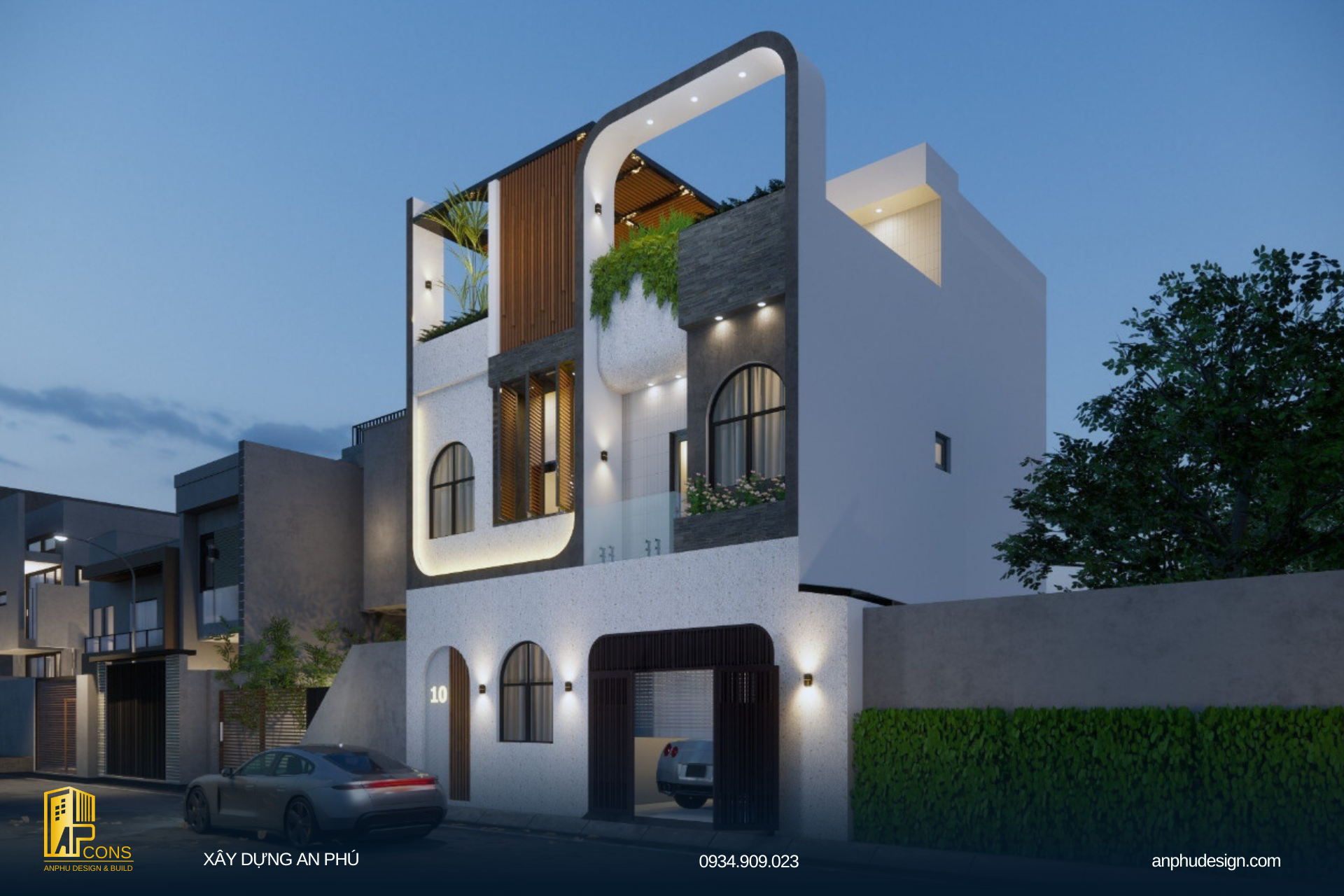 thiết kế nhà ống 3 tầng 7