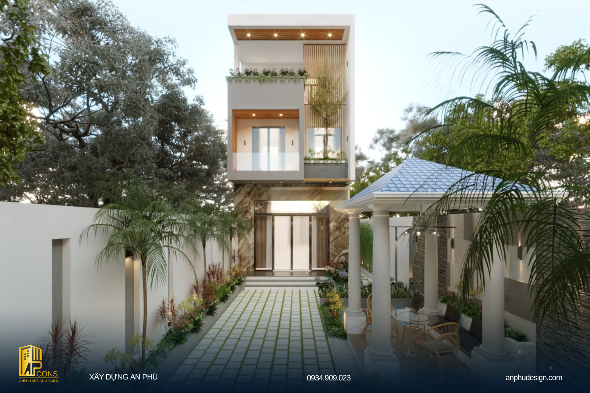 thiết kế nhà ống 3 tầng 9